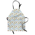 thumbnail image 1 of Baby Apron Newborn Sun Teddy Bear Ribbon Feeder Pacifier Chick Kitty Cat Design, Unisex Kitchen Bib Apron with Adjustable Neck for Cooking Baking Gardening, Pale Blue Cinnamon Apricot, by Ambesonne, 1 of 3