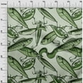thumbnail image 3 of oneOone Cotton Poplin Twill Forest Green Fabric Fish Sewing Material Print Fabric By The Yard 56 Inch Wide, 3 of 6