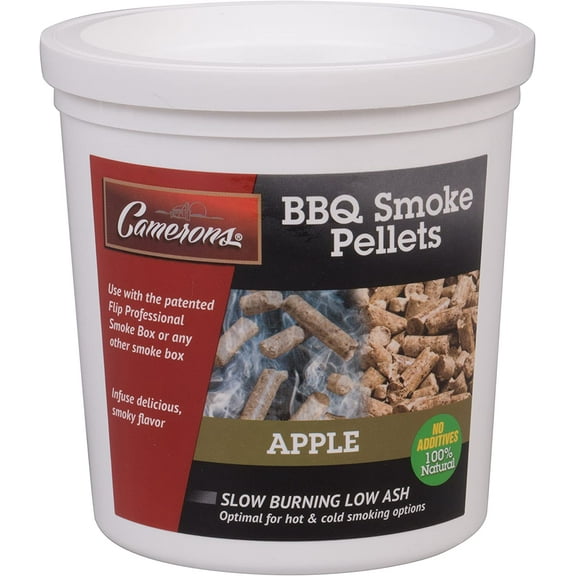 Camerons Smoking Wood Pellets (Apple, 1 Pint)- Kiln Dried BBQ Pellets- 100% All Natural Barbecue Smoker Chips- for Pellet Smokers and Pellet Grills - Easy Combustion, Infuse Smokey Flavor