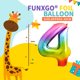 thumbnail image 2 of Globos Coloridos 4º Cumpleaños - Globo Grande Número 4 Número 4 - Globos Decoración Feliz Cumpleaños Fiesta Cumpleaños Años Vuela Gracias Al Helio 4 Globos 4 Colores, 2 of 5