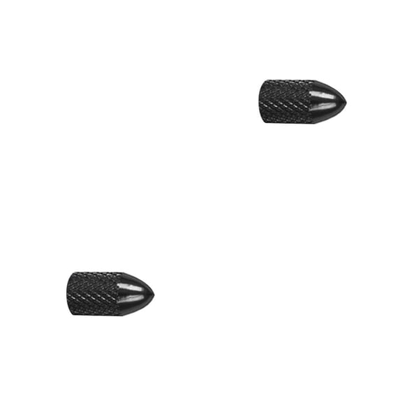 Eigraketly 2 piezas exquisitas tapas de válvula de neumático Anti-polvo accesorios de bicicleta profesionales delicados boquilla de aire Negro 2piezas