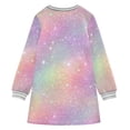 thumbnail image 6 of Girls' long-sleeved dress Pastel Rinbow Colors Girls' A-line dress with ribbed cuffs Soft and comfortable, 6 of 6