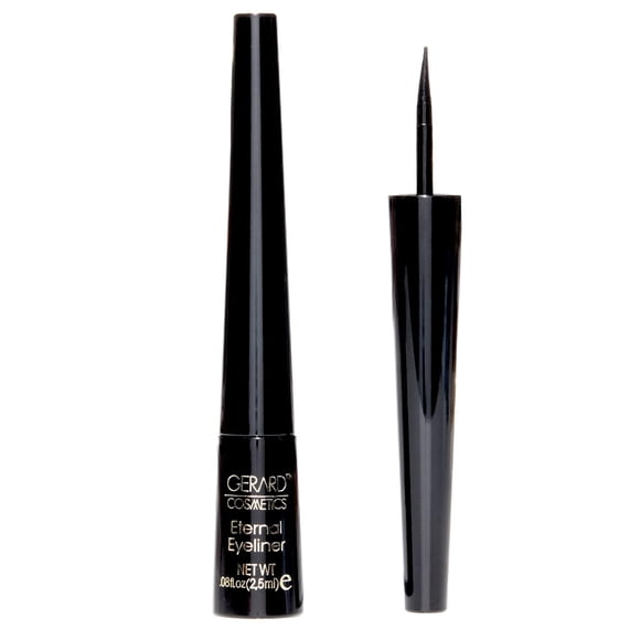 Delineador de ojos eterno de Gerard Cosmetics | Delineador de ojos líquido ultra negro con aplicador de punta fina de precisión | Uso prolongado prolongado | Libre de crueldad | Delineador de ojos imp