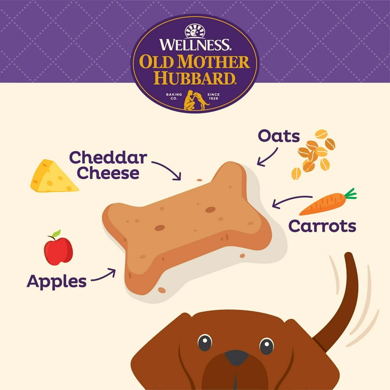 Old Mother Hubbard by Wellness Classic Bac'N'Cheez Natural Small Oven-Baked Biscuits Dog Treats, 20-oz bag Old Mother Hubbard by Wellness Classic Bac'N'Cheez Natural Small Oven-Baked Biscuits Dog Treats, 20-oz bag