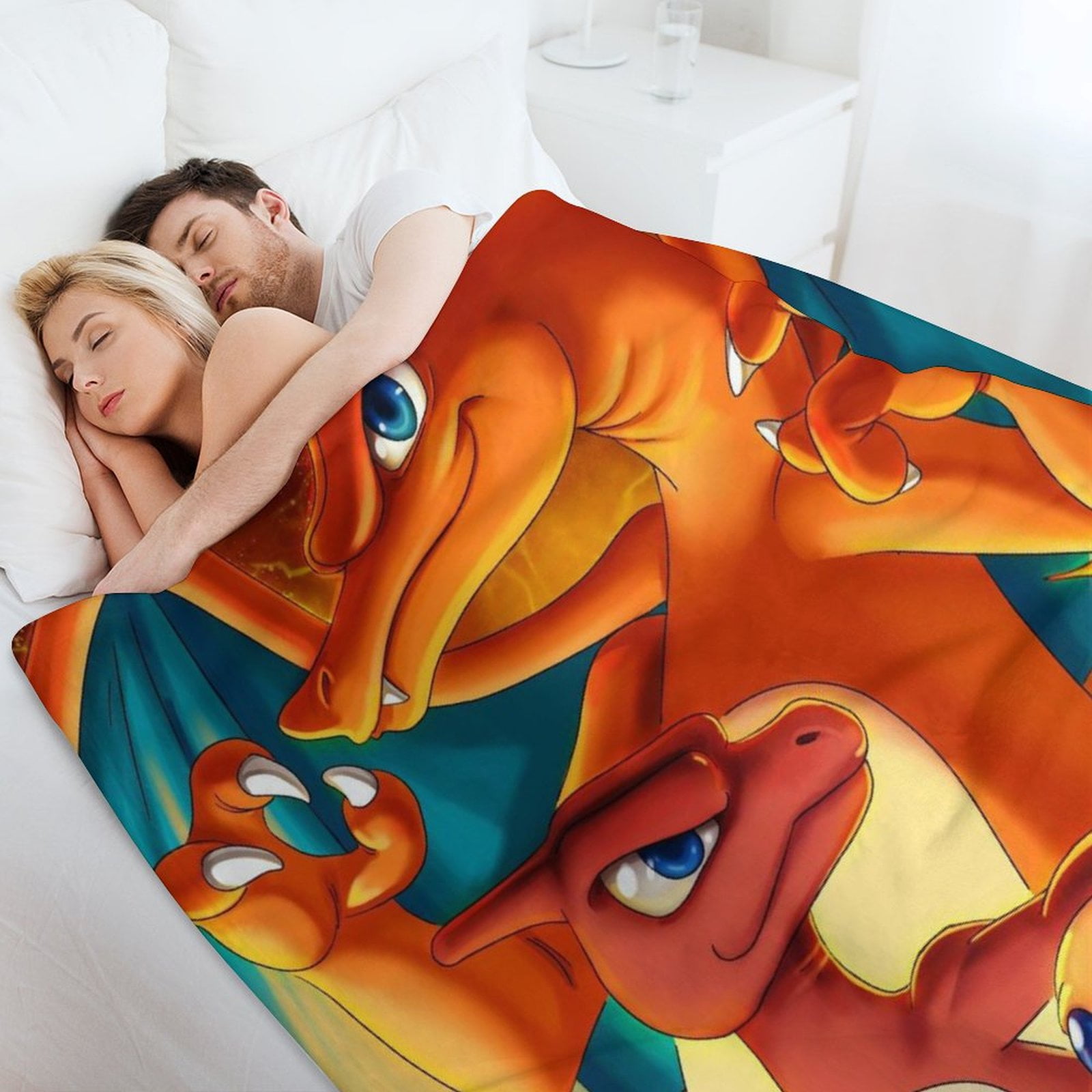 Poke-mon Charizard Blanket Super Soft Throw Blanket Lightweight Blanket for Men Women Friend Family Warm Throw Blankets for Couch Sofa Bed Birthday Christmas Fathers Day Gift