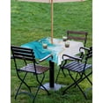 thumbnail image 4 of Fsddascl Teal Coastal Outdoor Tablecloth - 54x54 Inch Square Dining Table Cover, Summer Beach Luxury Seaside Nautical Waterproof Outdoor Table Cloth with Umbrella Hole & Zipper for Picnic/Patio, 4 of 7
