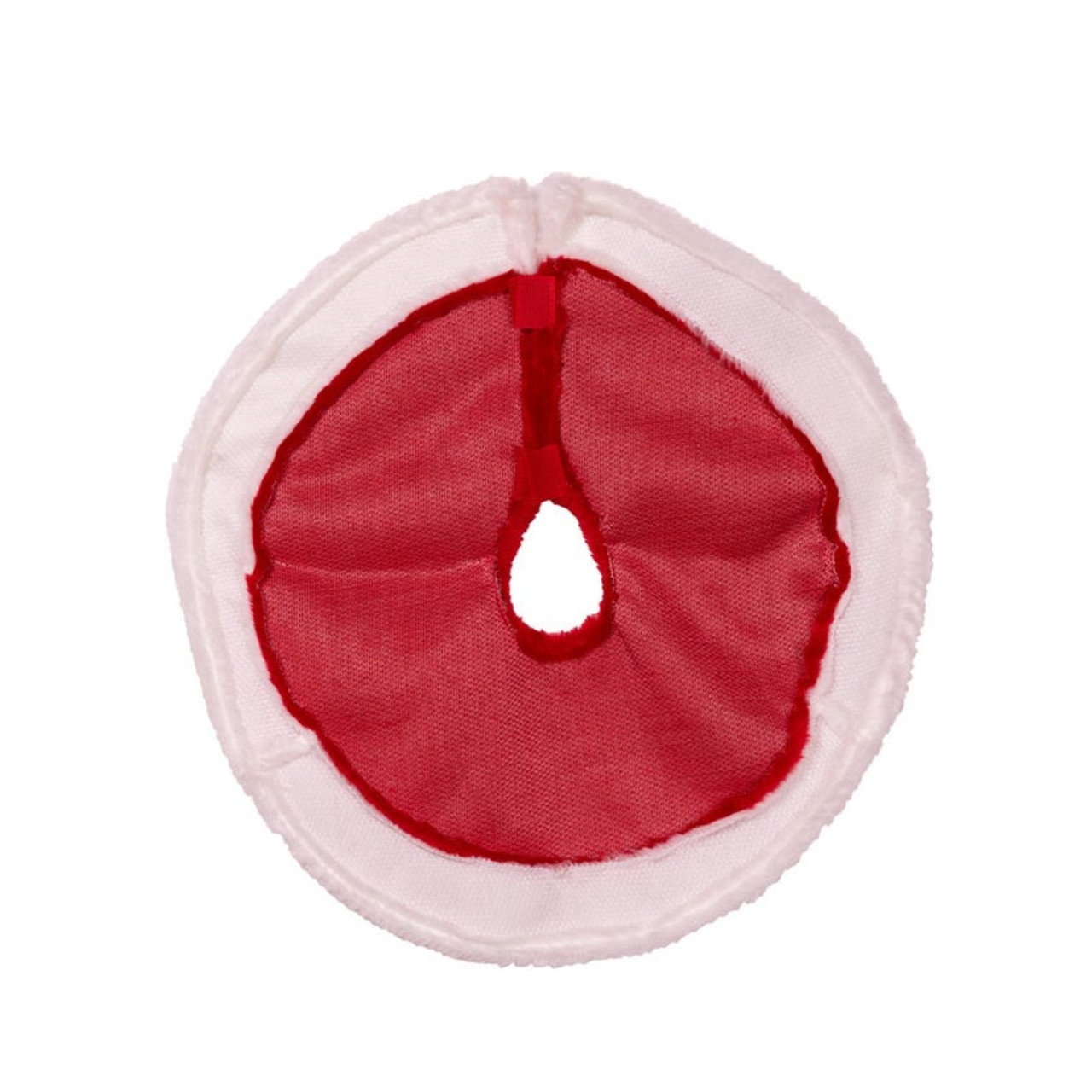 Kurt Adler 15in Red and White Plush Christmas Skirt photo 3