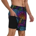 thumbnail image 3 of Daiia Indian Mandalas Dragonfly Mens Swim Trunks Swim Shorts Quick Dry Swim Shorts with Mesh Lining Pockets-X-Large, 3 of 9