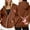 Brown, variant on Christmas Sweatshirts for Women Women'S Christmas Printed Zipper Long Sleeved Pocket Drawstring Casual Fleece Hooded Hoody Women Hoodies Beige L
