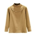 thumbnail image 1 of Womens Fleece-Lined Thermal Base Layer Top Long Sleeve Half High Neck Undershirt for Fall and Winter, 1 of 6