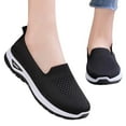 thumbnail image 5 of uvwlwu Women's Large Size Casual Shoes Breathable Mesh Women's Shoes On Lightweight Mom Shoes Soft Soled Versatile Shoes.(Black,8.5), 5 of 8