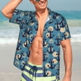 thumbnail image 7 of Pofeuu Anchors Print Hawaiian Shirt for Men Sleeves Casual Button Down Summer Beach Dress Shirts T-Shirts,XX-Large, 7 of 7