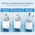 thumbnail image 6 of Atzeste Bath Filter for Tub Faucet, Bathtub Bath Water Filter, Hard Water Softener, 2500 Gallons, Removes Contaminants, Chlorine and Fluoride, BPA Free, for Softer & Healthier Skin, 6 of 8