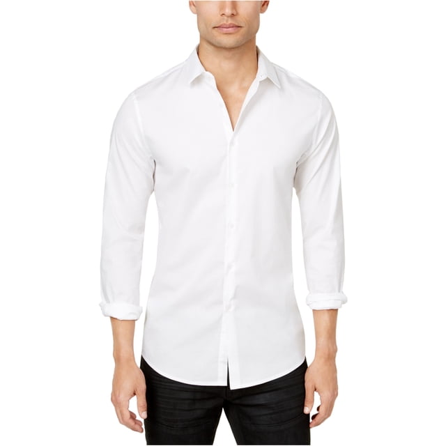 INC - Camisa elástica con botones para hombre, color blanco, XX-Large