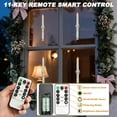 thumbnail image 3 of HIDAWN 6 Pcs Sensor Dawn to Dusk Flameless Taper Candles,Rechargeable Window Candles With Suction Cup Holders,LED Battery Operated Fake Candlesticks with Remote,3D Flickering Electric Candlesticks, 3 of 9