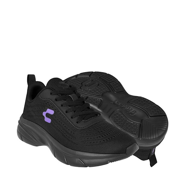 TENIS CHARLY MUJER 1043276004 TEXTIL NEGRO