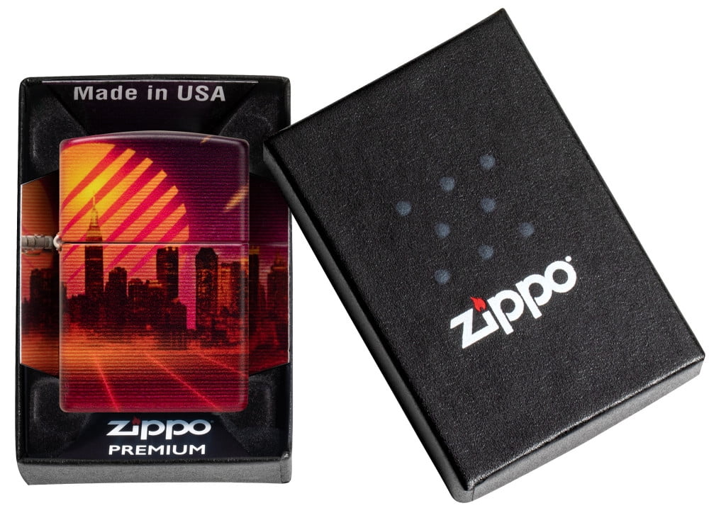 Zippo Cyber City Design 540 Color Matte Pocket Lighter