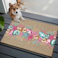 thumbnail image 3 of 2x3 Ft Entryway Area Rug, Pink Starfish Abstract Kitchen Rug Runner Washable Floor Mat, Ocean Conch Coastal Coral Non Slip Indoor Door Mat Throw Carpet for Bathroom Living Room Bedroom, 3 of 8