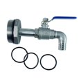 thumbnail image 2 of 50 Gallon Steel Drum Faucet, IBC Tank Valve, G2", Leakproof, Water Outlet Adapter, 2" Stainless Steel Barrel Faucet., 2 of 5