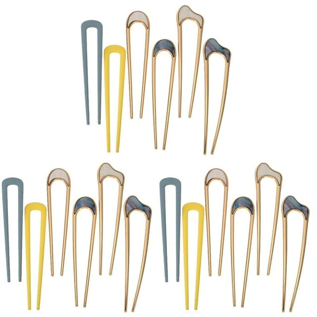 18 pcs Chic et Cheveux Simple U- Bride Coquille Épingle à Cheveux pour Coiffure Updo Fourchette U-Forme Clips Épingles Fourches Français Filles Style Outil Style Forme en Métal Épingles à Cheveux Élégante Dame Femmes
