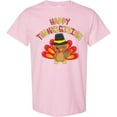 thumbnail image 3 of Inktastic Happy Thanksgiving Cute Turkey in Pilgrim Hat T-Shirt, 3 of 5