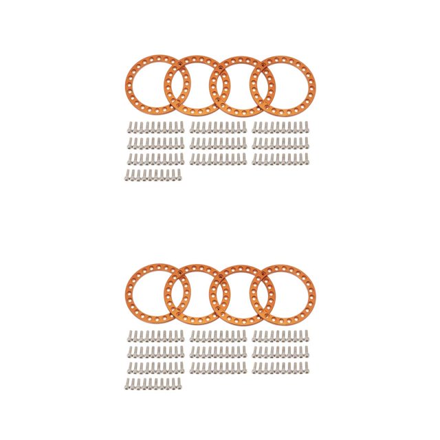 Ounissouiy 4 piezas RC rueda Beadlocks anillo exterior 1/10 1,9 pulgadas modelo de coche llanta reemplazo de repuesto mejorado para TRX4 SCX10 90046 D90 Type3 NO3 Ounissouiy CBP495319