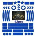 thumbnail image 2 of 42 Piezas Pegatinas Reflectantes, Calcomanías Reflectantes, Calcomanías Adhesivas Impermeables, Cinta Reflectante para Bicicleta, Pegatinas de Seguridad Nocturna para Bicicleta, Sillas de Ruedas,, 2 of 8