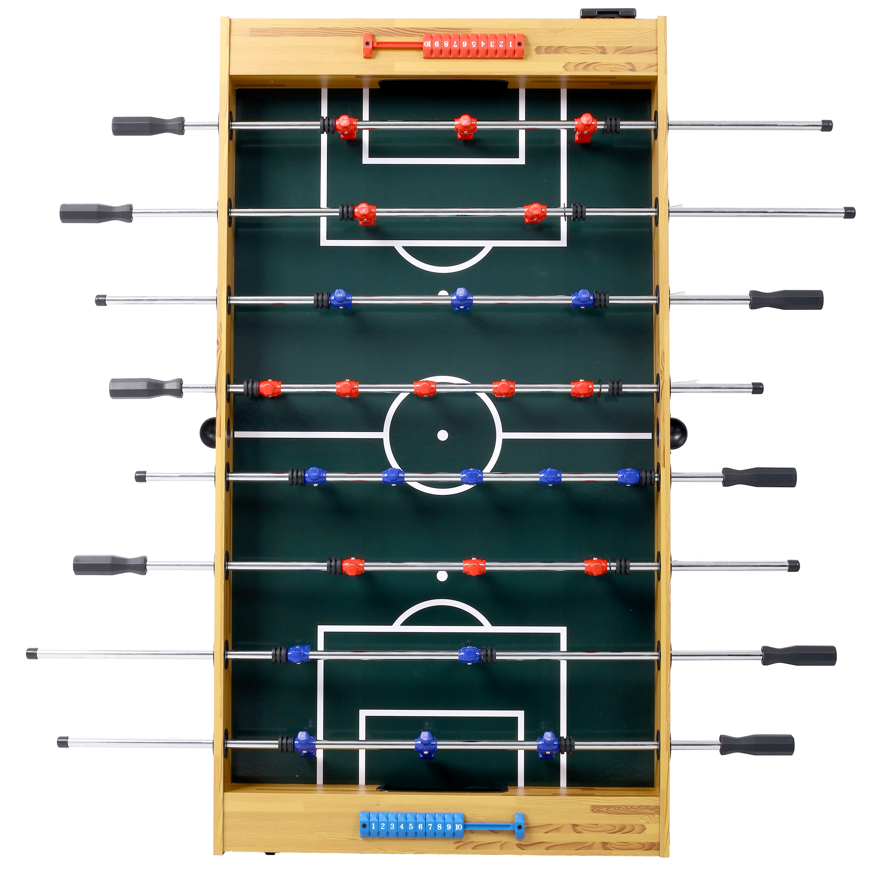 Garvee Soccer Table with 4 Balls 1 Cup Holder 2 Counters Arcade Competition Sized Foosball Table Family Sports Game Table Wood 54in