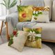 thumbnail image 4 of Fundas de almohada navideñas de bienvenida para sofá, decoración del hogar, Bolas brillantes doradas, Poinsettia, 40 cm, 45 cm, 50cm, 4 of 4