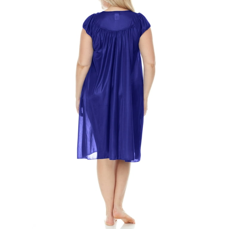 EZI Nightgowns for Women Soft Breathable Satin Night Gowns for