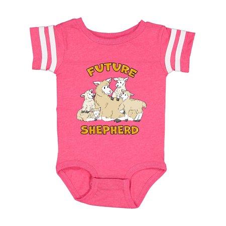 

Inktastic Future Shepherd with Cute Sheep Family Gift Baby Boy or Baby Girl Bodysuit