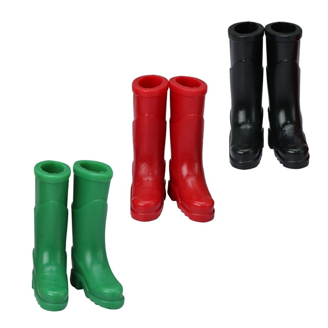 6 Paires de Mini Chaussures Bottes de Pluie Miniatures Chaussures pour Petite Maison Déco Accessoires pour Mini Maison