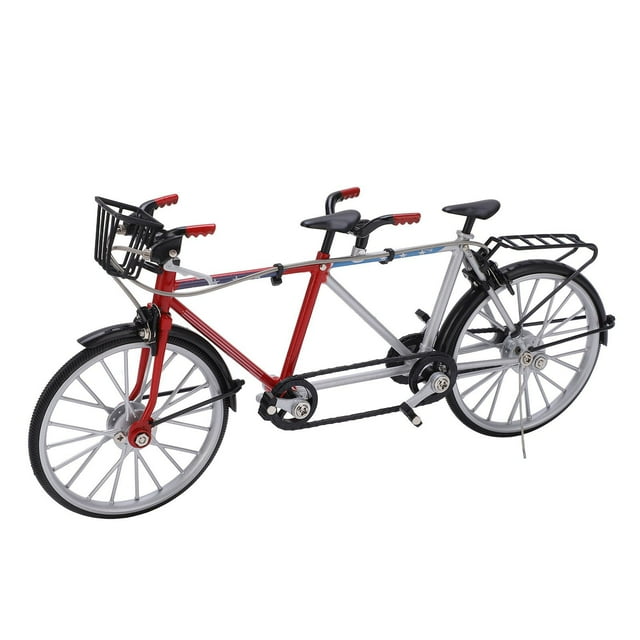 Tandem Bicycle Model, Simulation Mini Tandem Bike Toy Detachable Easy Assembly For Kids For Table Decors