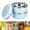 thumbnail image 5 of Thermal Lunch Box,2 Tier 304 Stainless Steel Thermal Lunch Box For Adults Office Camping,Home Stackable Stainless Steel Thermal Compartment Lunch/Snack Box Compartment Lunch Container (Pink), 5 of 8