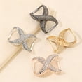 thumbnail image 3 of Scarf Rings for Women X Shaped Scarf Buckle Rhinestone Shawl Slide Pin Clip for Clothing Silk Scarves Accessories, 3 of 7