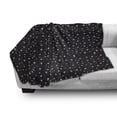 thumbnail image 3 of Jasmine Soft Flannel Fleece Throw Blanket, Continuous Fawn Leaves and Blush Petals Abstract Design Pattern, Cozy Plush for Indoor and Outdoor Use, 50" x 60", Charcoal Grey Multicolor, by Ambesonne, 3 of 6