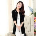 thumbnail image 3 of 2022 New Fashion Autumn Spring Women Sweater LOVE DOCK Casual Warm Long Design Female Knitted Coat Cardigan Sweater Lady L63, 3 of 6