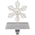 thumbnail image 3 of Northlight LED Lighted Wire Snowflake Christmas Stocking Holder - 6.25" - Silver, 3 of 9