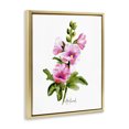 thumbnail image 2 of Stupell Industries French Country Pink Hollyhock Blooms Gold Floating Frame Canvas Art, 17 x 21, by Alexandria Gilbert Kincaid, 2 of 7