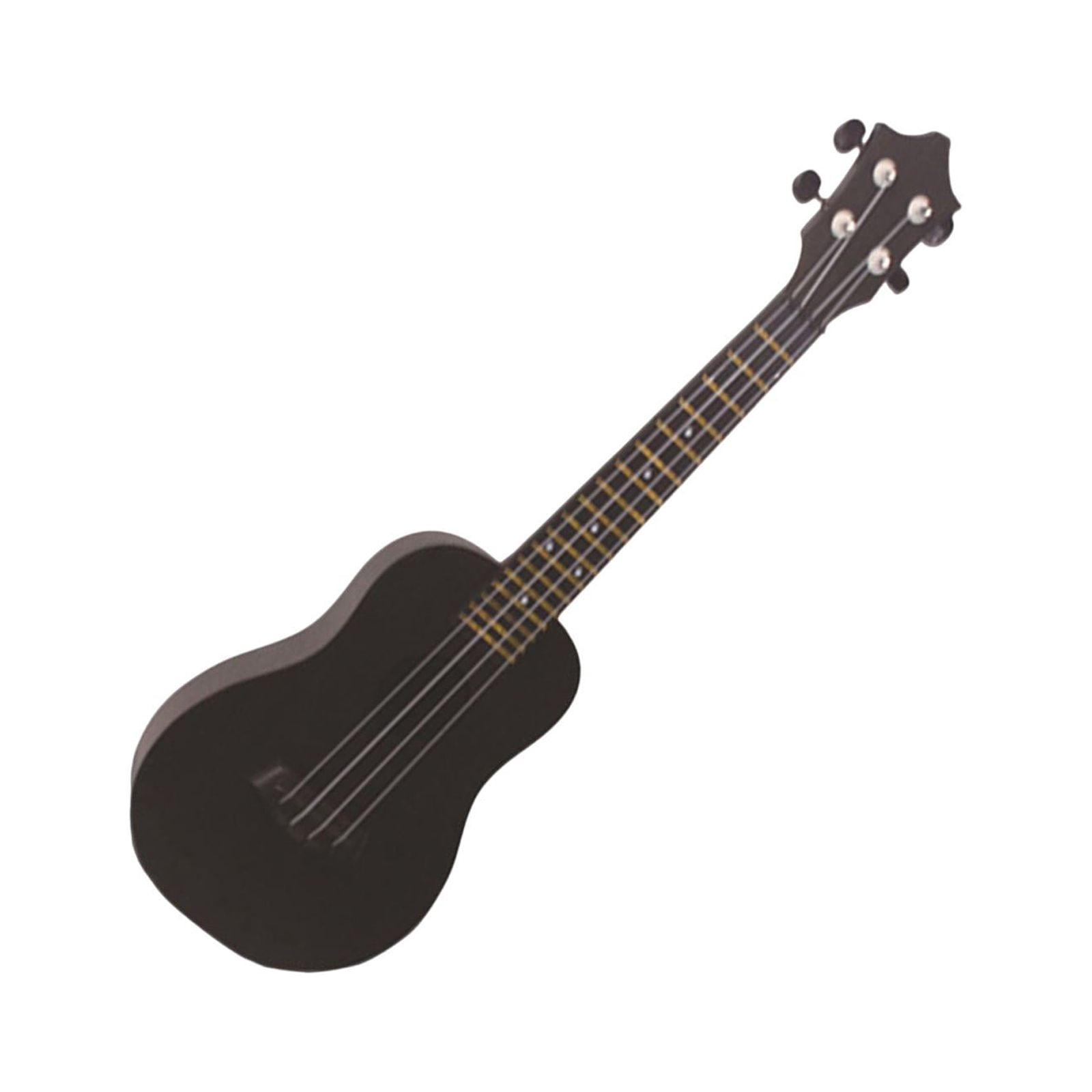 LeeQinersw Acoustic Ukulele Toy 4 Adjustable Strings Guitar Classical Instrument for Party Black
