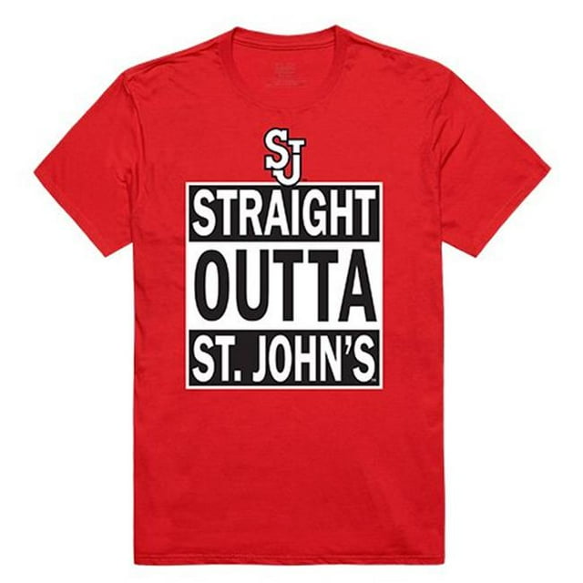 W Republic Apparel 511-152-R58-04 St Johns University T-Shirt Droit pour Hommes - Rouge, Extra Large