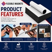 Flexible Magnets – Magnetic Sheets with Adhesive Backing, 8.5 x 11 (1 Pack) Stick-On Magnetic Sheets for Refrigerator Magnets, Magnetic Labels, Crafts, DIY Projects & More
