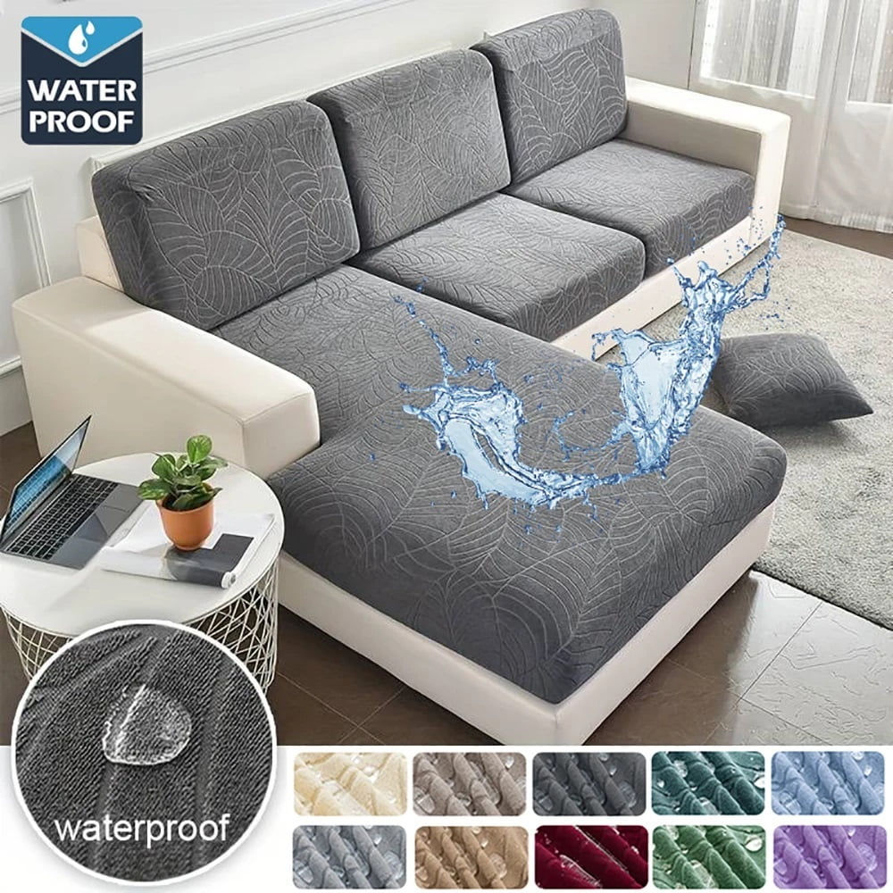 Waterproof Jacquard Sofa Seat Cushion Cover Elastic Removable Sofa Cover L Shape Armchair Sofa Slipcovers