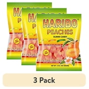 (3 pack) Haribo Gummi Peaches, 5 oz