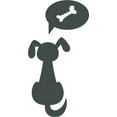 thumbnail image 1 of Design With Vinyl Artwork dog Dog Thinking About Bone Dinner Food Lunch Snack Wall Decal for Children - Puppy Doggie Bark Dreaming Themed Décor - Size: 8 In x 17 In, 1 of 3