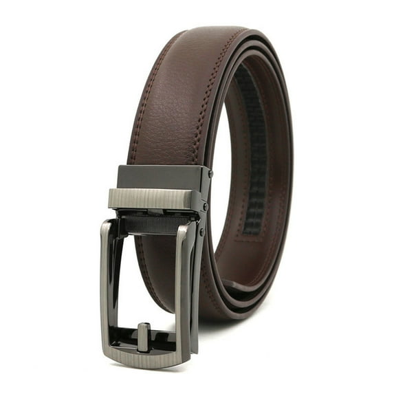 Gash Hao Mens Ratchet Belt Genuine Leather Mens Belt with Slide Ratchet Belts