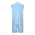 thumbnail image 3 of JLFKNG Men's Sets 2 Piece Beach Outfits Lace Up Hippie Tank Tops Summer Casual Sleeveless Shirts Matching Shorts Set Lounge Summer Sets, 3 of 7