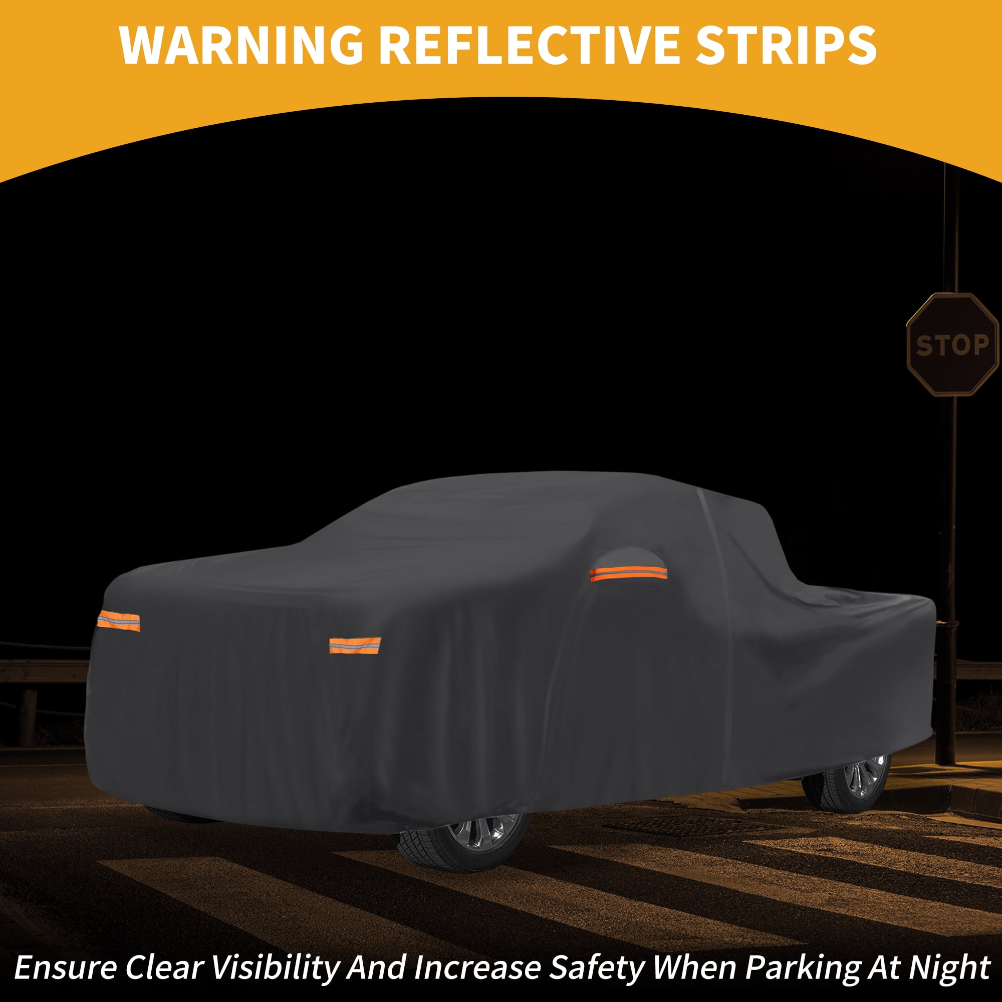Unique Bargains Universal Waterproof Car Cover for Protection Silver Tone 228.35"x67.72"x73.62"