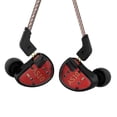 thumbnail image 1 of Auriculares con cable KZ AS 103.5 mm Jack Armadura equilibrada Auriculares deportivos Cable desmontable 2 pines Auriculares estéreo portátiles de viaje Sonido Rojo Negro Tipo 2 Inevent EL005372-02B, 1 of 7