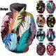 thumbnail image 2 of Sudadera con capucha para hombre, con estampado 3D de plumas, con estampado gráfico, para hombre y mujer, estilo informal, a la moda, con estampado completo, para uso urbano, 2 of 5